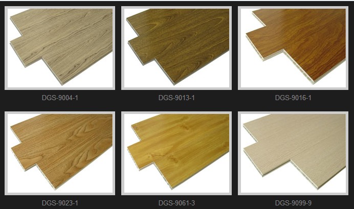 利用碳酸鈣尾礦粉和PVC高分子生產(chǎn)的石木地板