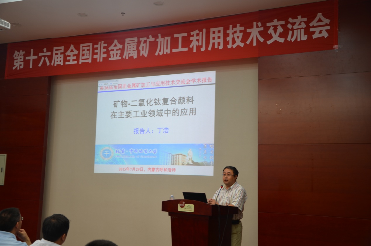 中國(guó)地質(zhì)大學(xué)（北京）丁浩教授在作報(bào)告