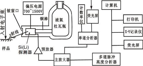 圖2 能譜儀結(jié)構(gòu)框圖