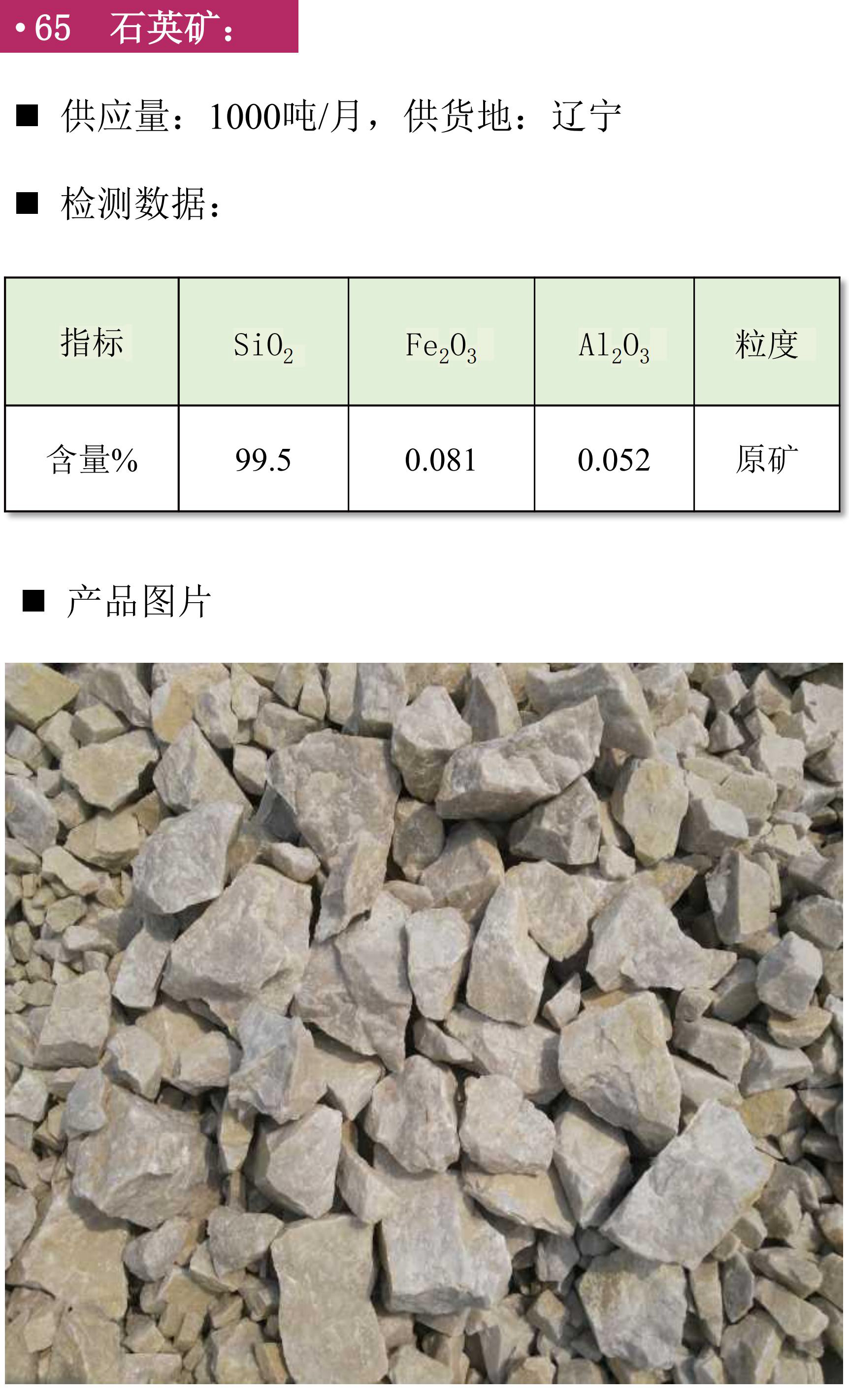 硅礦、石英砂、黑石英、石英礦、方解石、膨潤(rùn)土、鉀長(zhǎng)石、石英板材砂、低鐵石英砂、白云石砂、鎂質(zhì)土