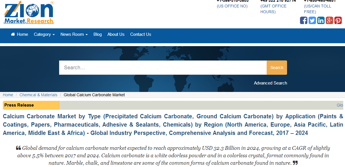 2024年，全球碳酸鈣市場規(guī)模將達到323億美元！