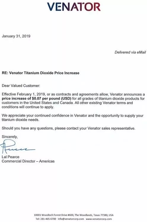 新年 漲價(jià) 鈦白粉 開門紅