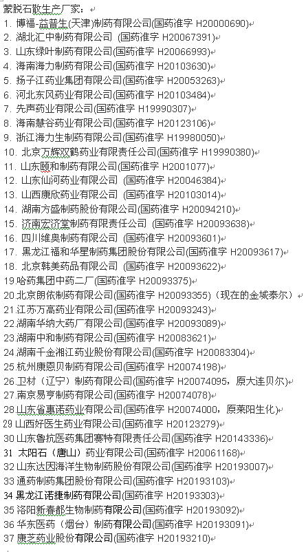 蒙脫石原料藥未來競爭激烈