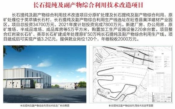 四川旺蒼縣長石提純及副產(chǎn)物綜合利用技術(shù)改造項目開工 　　
