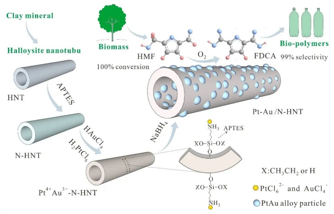 中科院廣州地化所利用埃洛石構筑納米礦物-合金復合催化材料用于可降解塑料單體合成
