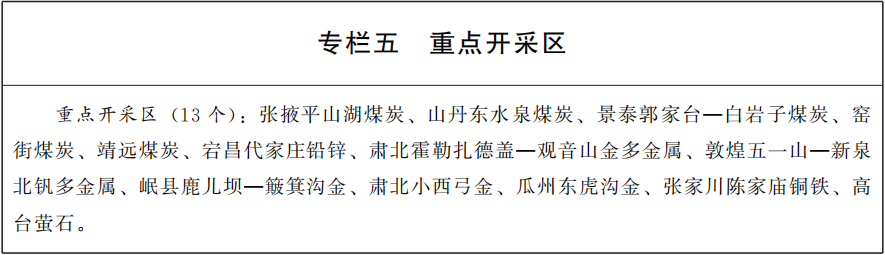 甘肅印發(fā)十四五礦產(chǎn)資源規(guī)劃，鼓勵(lì)非金屬礦規(guī)?；⒓s化開發(fā) 　　